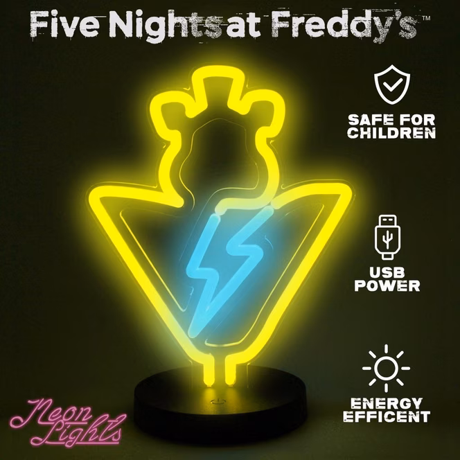 GameStop Five Nights at Freddy's Security Breach Glamrock Freddy Neon Lamp
