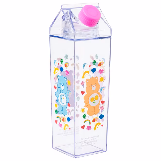 GameStop Care Bears Icon Bear 16.2oz Plastic Milk Carton Bottle
