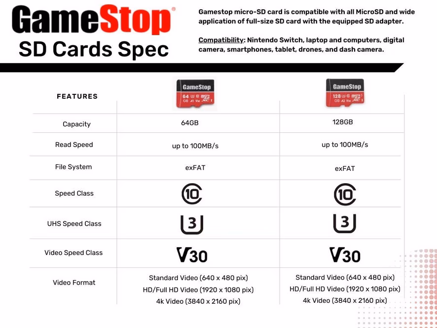 GameStop GameStop 128GB U3  Micro SD Card with Adapter