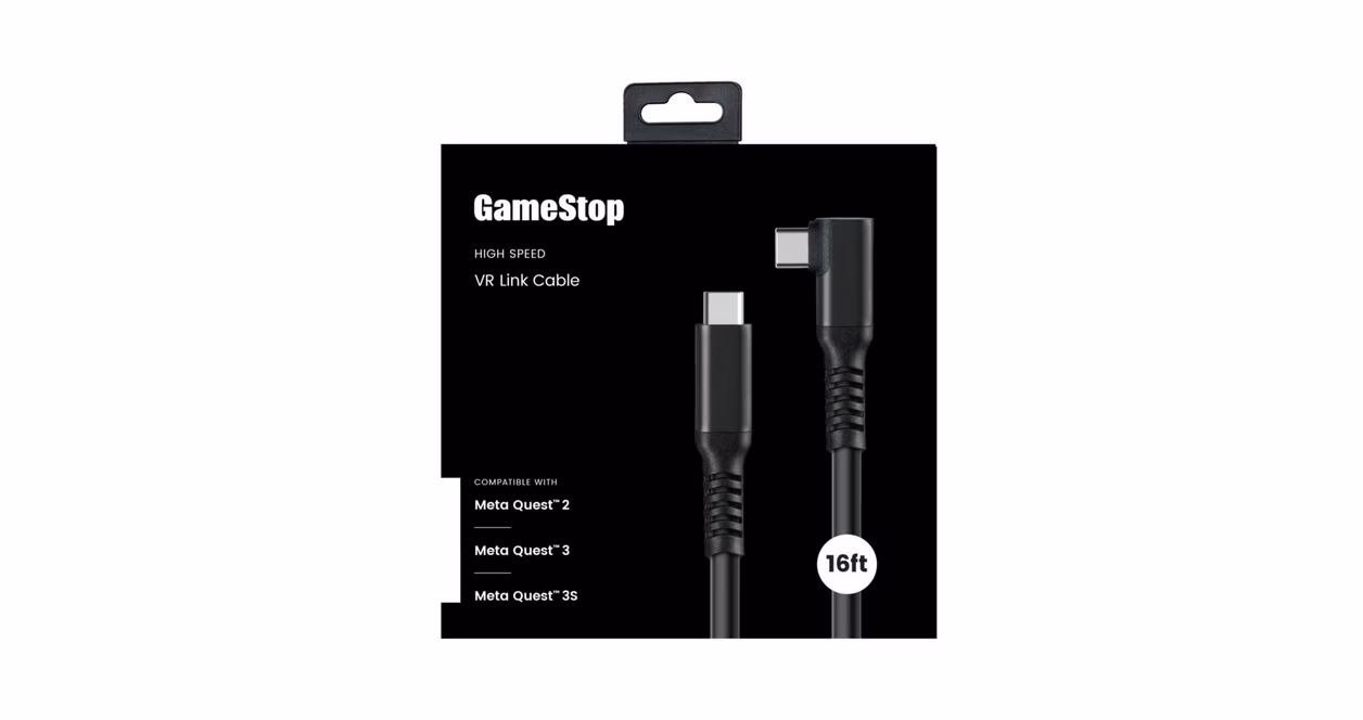 GameStop GameStop Virtual Reality 16-ft Fiber Optic Link Cable for Meta Quest 2, 3, and 3S