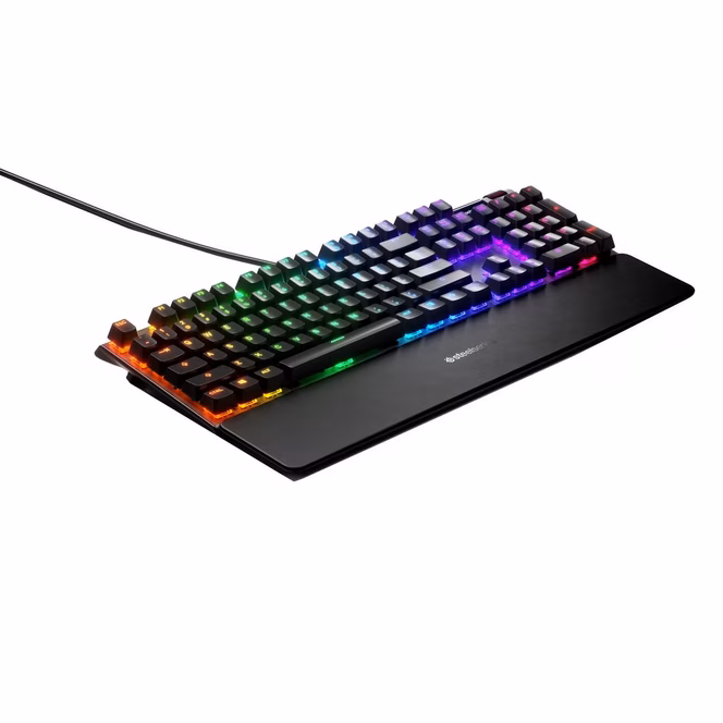 GameStop SteelSeries Apex 5 RGB Hybrid Blue Switches Wired Mechanical Gaming Keyboard