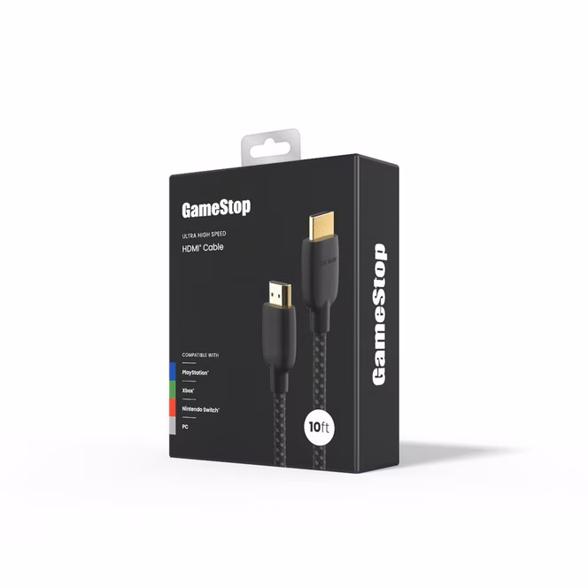 GameStop GameStop Ultra High Speed HDMI 10ft Cable for PlayStation 4/5, Xbox One, Xbox Series X/S, Nintendo Switch, PC