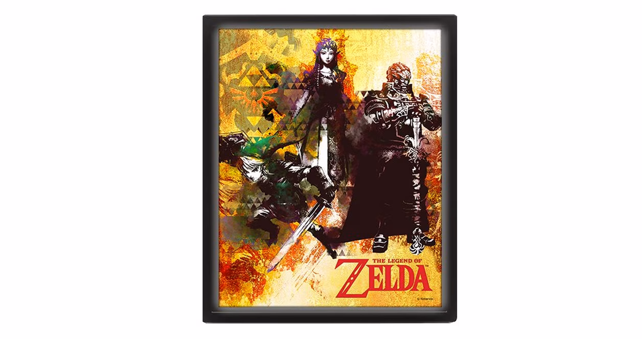GameStop Nintendo The Legend of Zelda 3D Lenticular Light Up Wall Art