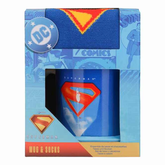 GameStop Superman Sock and Mug 10oz Set