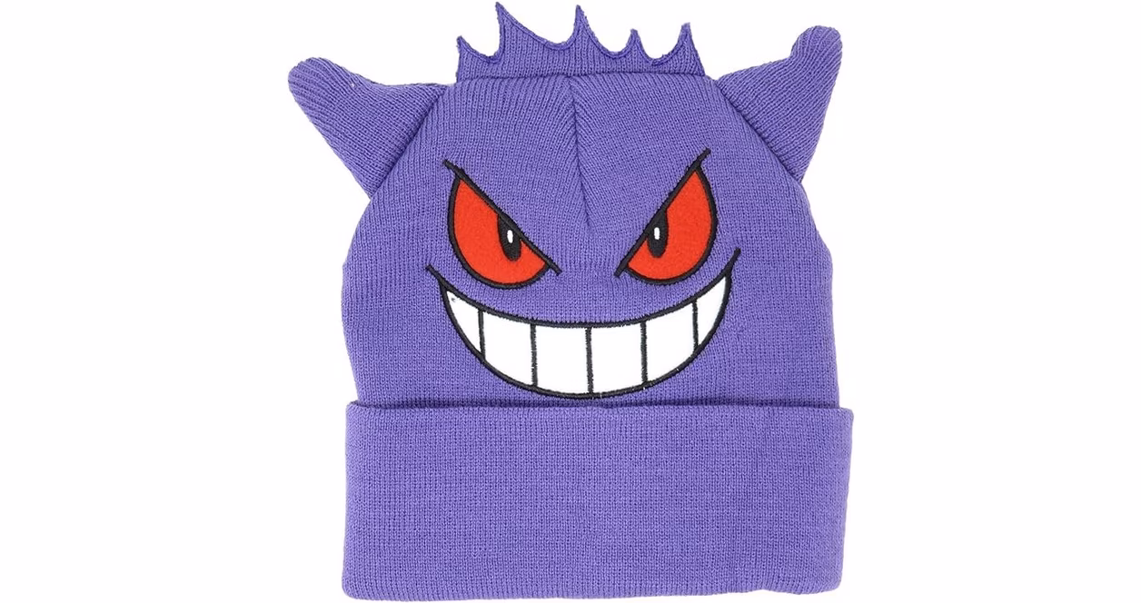 GameStop Pokemon Gengar Big Face Cuff Cosplay Knit Beanie