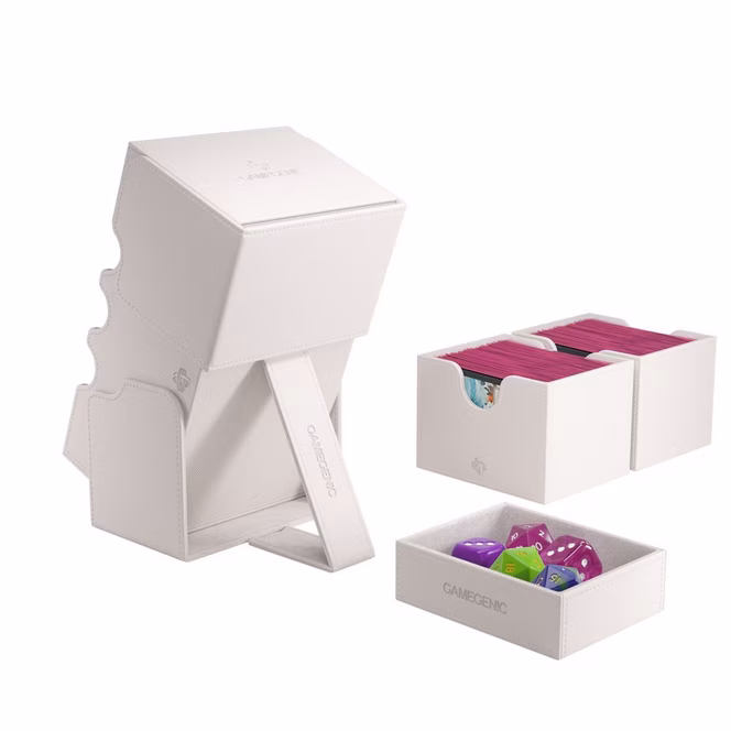 GameStop GameGenic Stronghold 200+ XL Convertible Deck Box - White