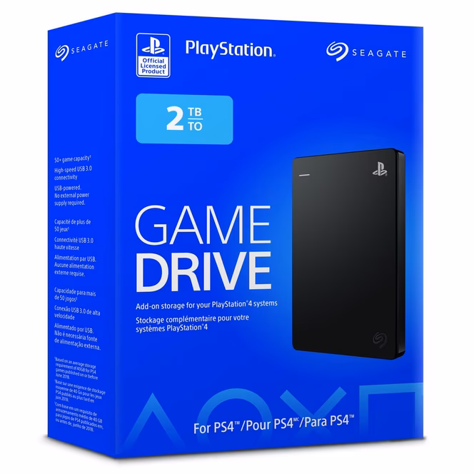 GameStop Seagate 2TB External Game Drive for PlayStation 4