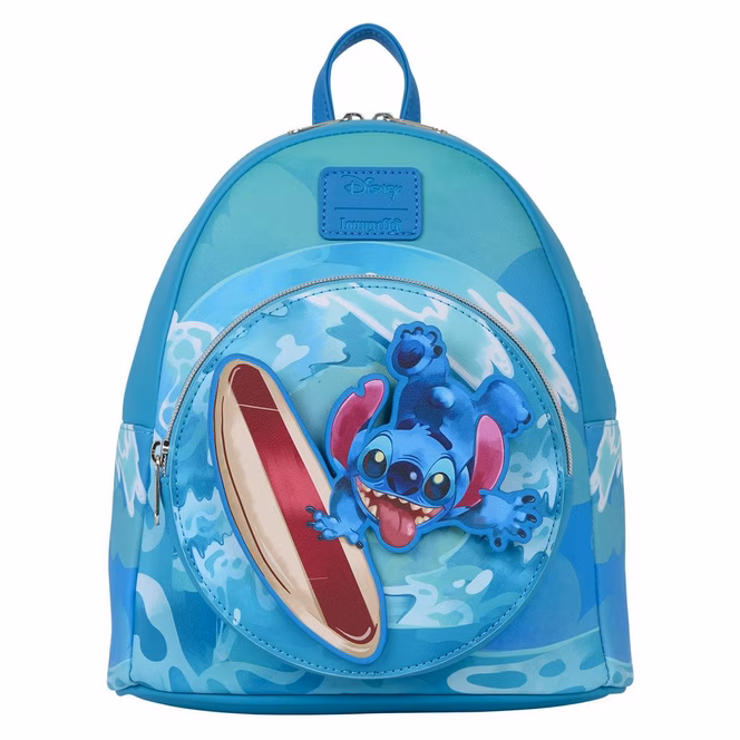 GameStop Loungefly Disney Lilo and Stitch Spinning Stitch Surfer Mini Backpack GameStop Exclusive