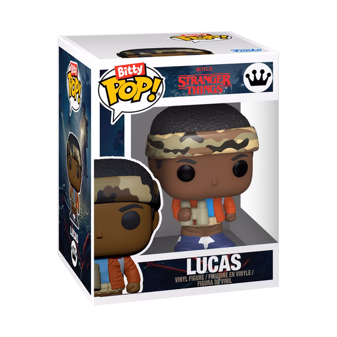 GameStop Funko Bitty POP! Stranger Things Vinyl Figure Set 4-Pack (Dustin, Lucas, Eleven (with Electrodes), and Mystery Pop!)