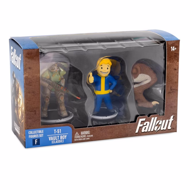 GameStop Fallout T-51 and Vault Boy (Classic) (Build-A-Figure - Deathclaw) 3-in Action Figure Set