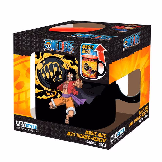 GameStop ABYstyle One Piece Luffy vs Kaidou Black Heat Change Mug