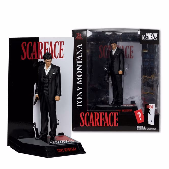 GameStop McFarlane Toys Movie Maniacs NBC 1983 Scarface Tony Montana 6-in Statue