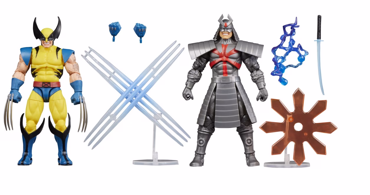 GameStop Marvel Legends Series Gamerverse Wolverine vs Marvel's Silver Samurai, Retro Video Game -Inspired Collectible 6-Inch Action Figures