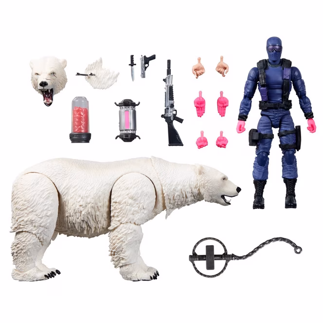 GameStop Hasbro G.I. Joe Classified Series Retro Snake Eyes and Polar Bear 6-in Action Figure Set