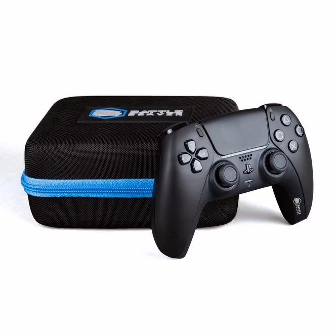 GameStop Battle Beaver Black Basic Pick Controller for PlayStation 5 with Rear-Buttons and Carrying Case