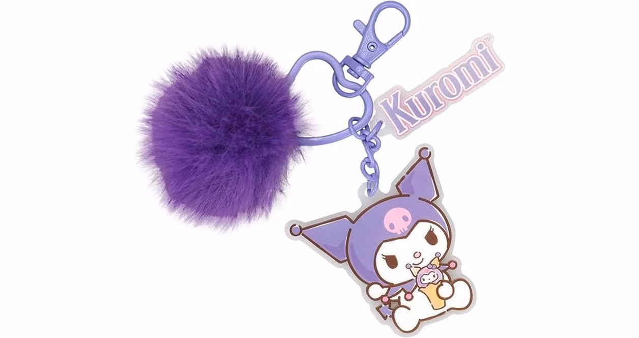 GameStop Sanrio Kuromi Double Printed Acrylic Multi Charm Keychain