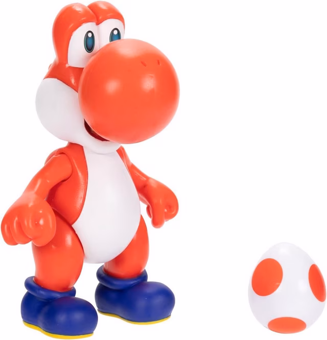 GameStop Jakks Pacific Super Mario Red Yoshi 4-in Action Figure with Red Egg