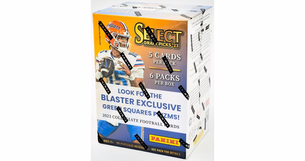 GameStop 2023 Panini Select Draft Picks NFL Football Green Lazer Box