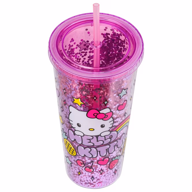 GameStop Sanrio Hello Kitty Rainbow Treats and Stars 32oz Confetti Cold Cup