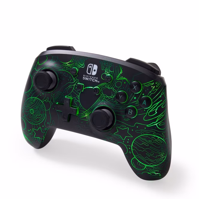GameStop PowerA Enhanced Wireless Controller for Nintendo Switch with Lumectra - Galactic Vortex