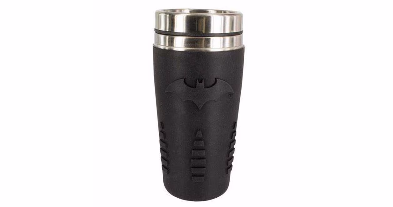 GameStop Batman Double Walled Black 15 oz. Travel Mug