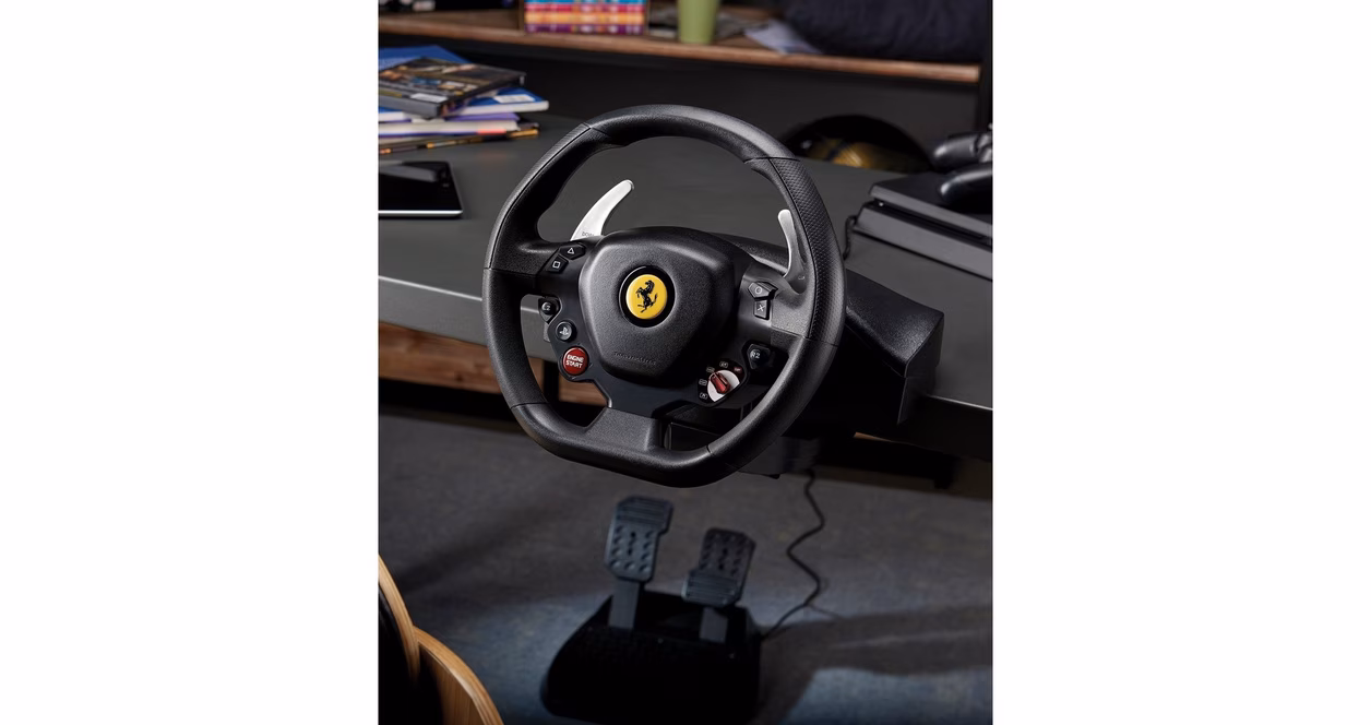 GameStop Thrustmaster T80 Ferrari 488 GTB Edition Racing Wheel for PlayStation 4
