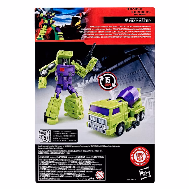 GameStop Hasbro Transformers Toys Studio Series Voyager Class Transformers: The Movie Constructicon Mixmaster 5.5-in Action Figure