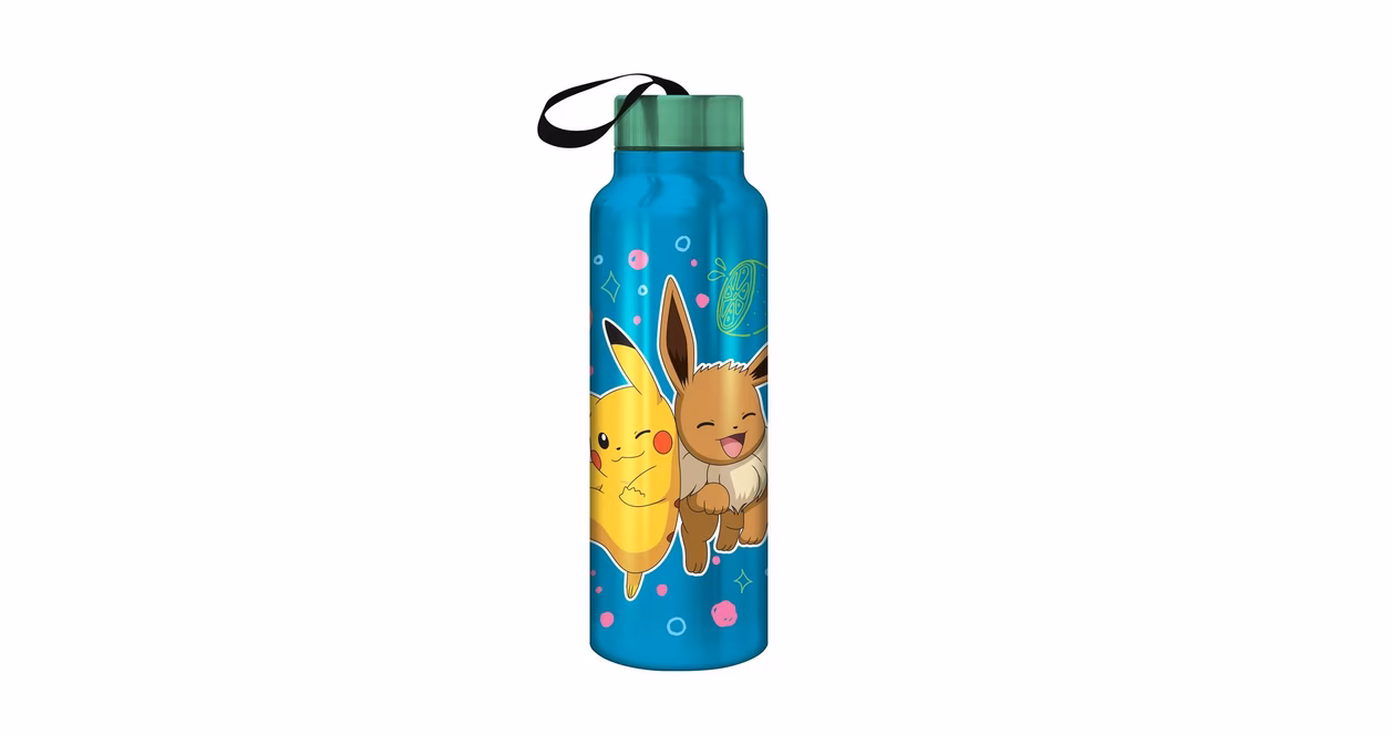 GameStop Pokemon Sweets Time 27 oz Stainless Steel Waterbottle with Strap