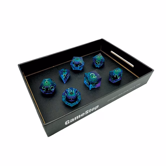 GameStop GameStop Acrylic Blood Splatter Liquid Sand Core Dice Set