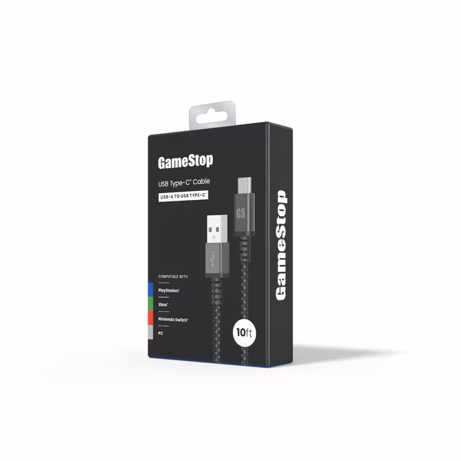 GameStop GameStop 10-ft USB-C Cable for Xbox, PlayStation, Nintendo Switch, and PC