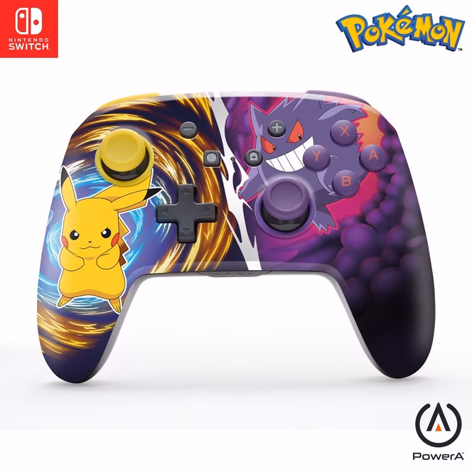 GameStop PowerA Enhanced Wireless Controller for Nintendo Switch - Pikachu vs. Gengar