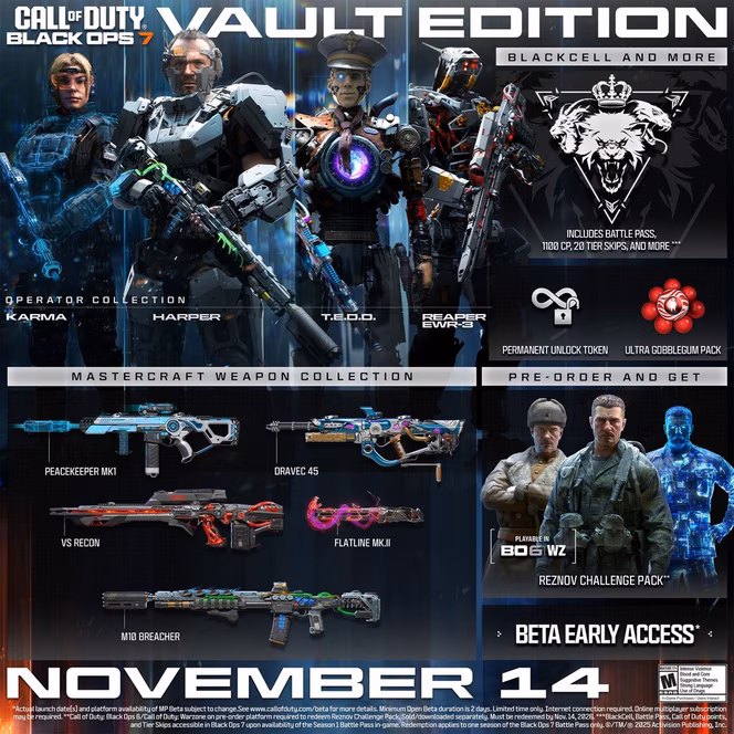 GameStop Call of Duty: Black Ops 7 Vault Edition - Xbox Series X/S and Windows (Digital Code)