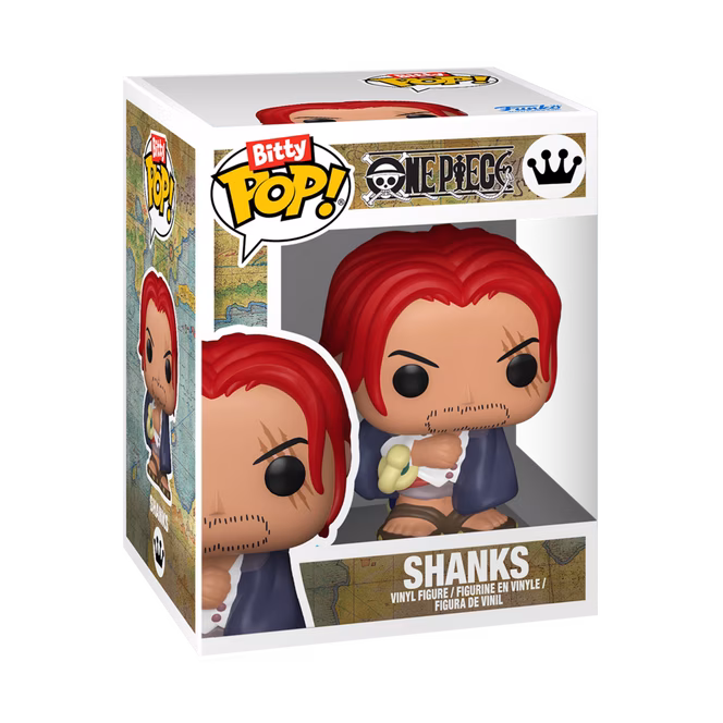 GameStop Funko Bitty POP! One Piece Vinyl Figure Set 4-Pack (Monkey D. Luffy, Roronoa Zoro, Axe-Hand Morgan and Mystery Chase)