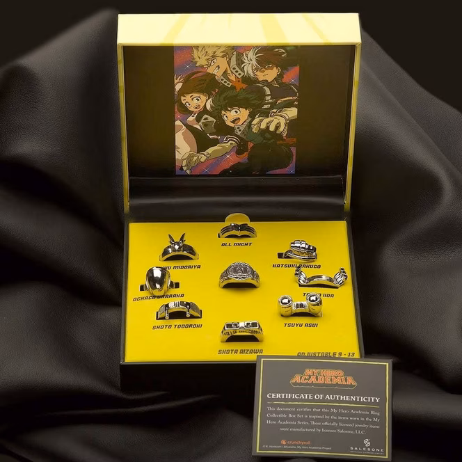 GameStop My Hero Academia  9-Piece Rings Set GameStop Exclusive