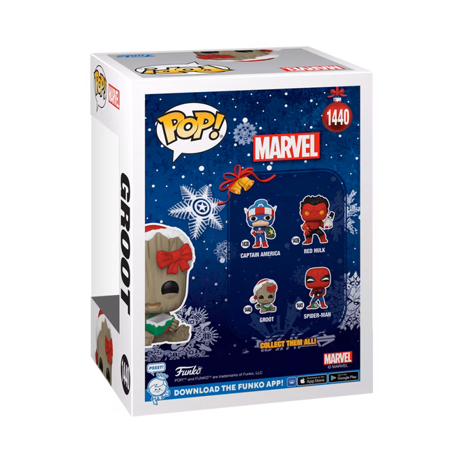 GameStop Funko POP! Marvel: Groot (Holiday) 3-in Vinyl Bobblehead