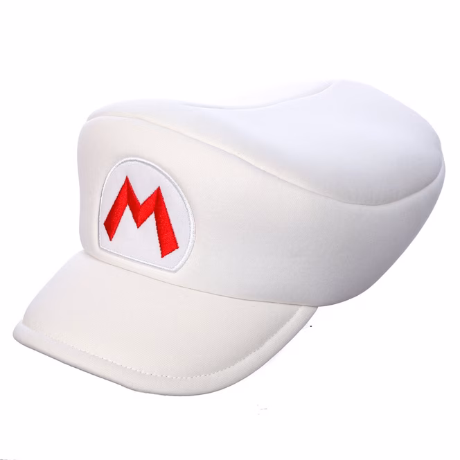 GameStop Super Mario Bros. Fire Mario White Replica Hat