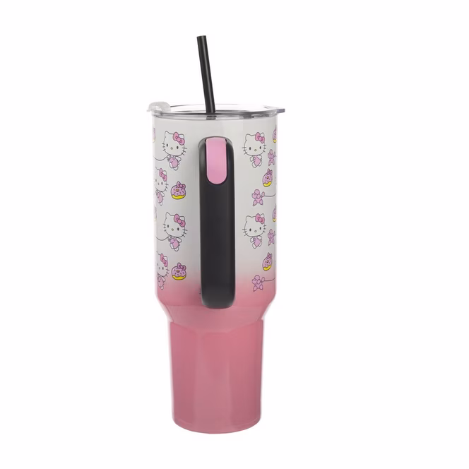 GameStop Hello Kitty Pink Gradient 40 oz Tumbler with Handle