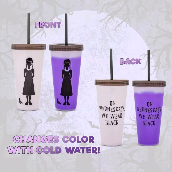 GameStop Wednesday We Wear Black 24oz Color Change Tumbler