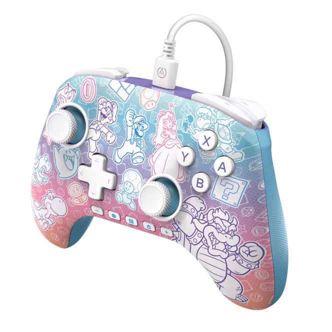GameStop PowerA Advantage Wired Controller for Nintendo Switch 2 - Mushroom Kingdom