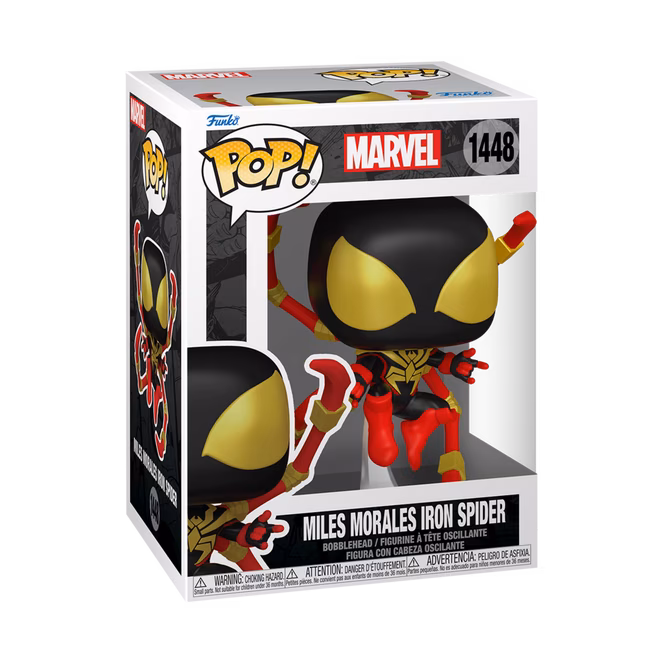 GameStop Funko POP! Marvel: Spider-Man Comics Miles Morales (Iron Spider) (or Chase) 4.6-in Vinyl Bobblehead Figure