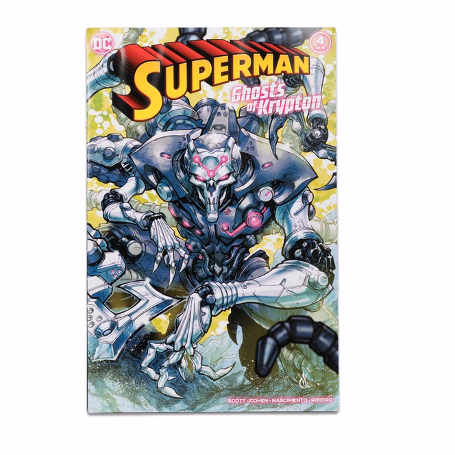 GameStop McFarlane Toys DC Multiverse Superman: Ghost of Krypton Brainiac 7-in Action Figure with Comic