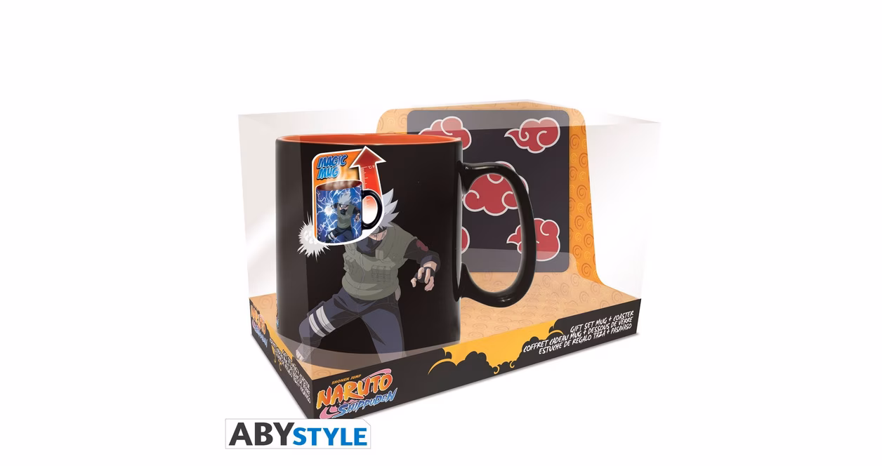 GameStop ABYstyle Naruto Shippuden Sharingan Magic Mug and Coaster Gift Set