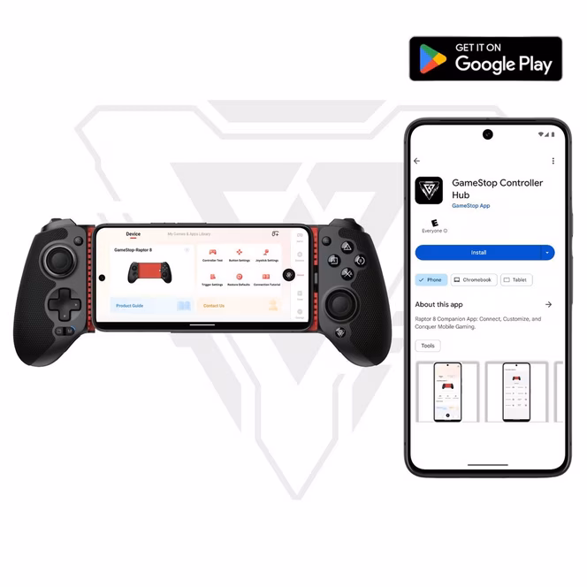 GameStop GameStop Raptor 8 - Mobile Gaming Controller for Android and iPhone (USB-C)