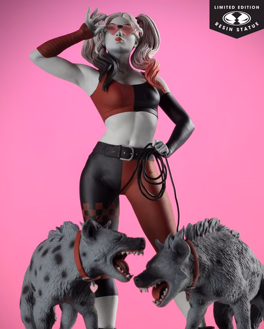 GameStop McFarlane Toys DC Direct Harley Quinn by Jenny Frison (Harley Quinn: Red, White and Black) 1:10 Scale Resin Statue