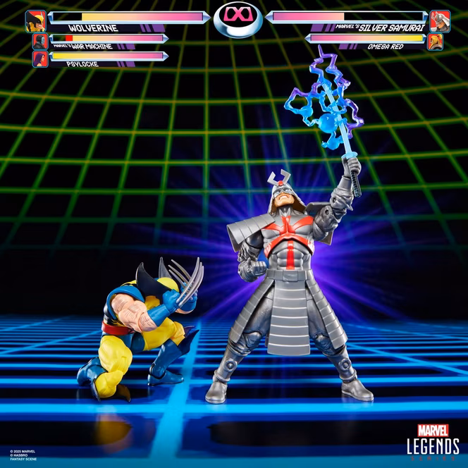 GameStop Marvel Legends Series Gamerverse Wolverine vs Marvel's Silver Samurai, Retro Video Game -Inspired Collectible 6-Inch Action Figures