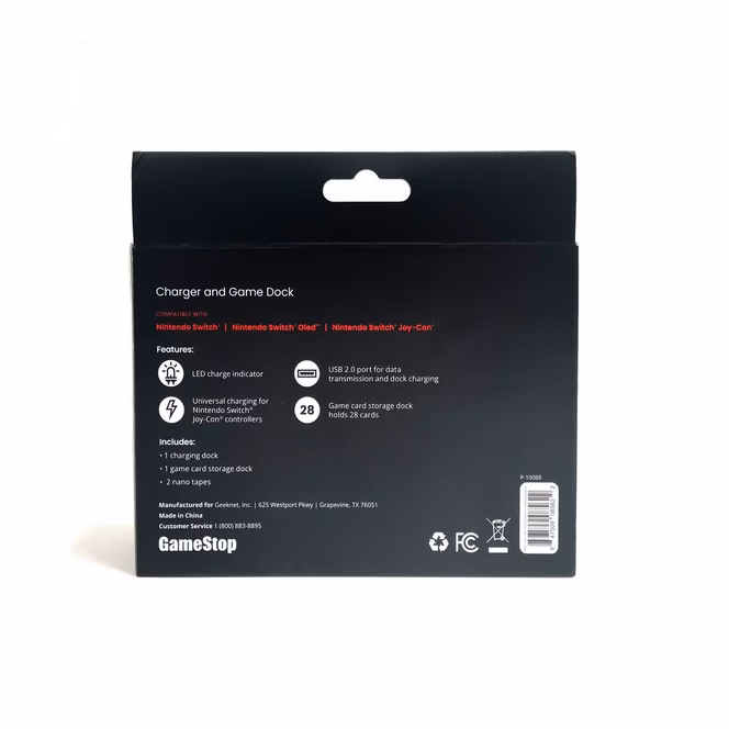 GameStop GameStop Nintendo Switch 6-in-1 JoyCon Charger Dock and Game Deck