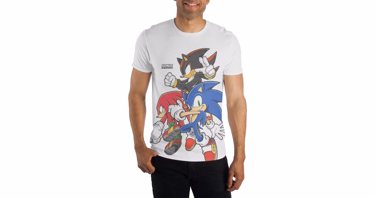 GameStop Sonic the Hedgehog Cast Unisex Short Sleeve Graphic T-Shirt GameStop Exclusive