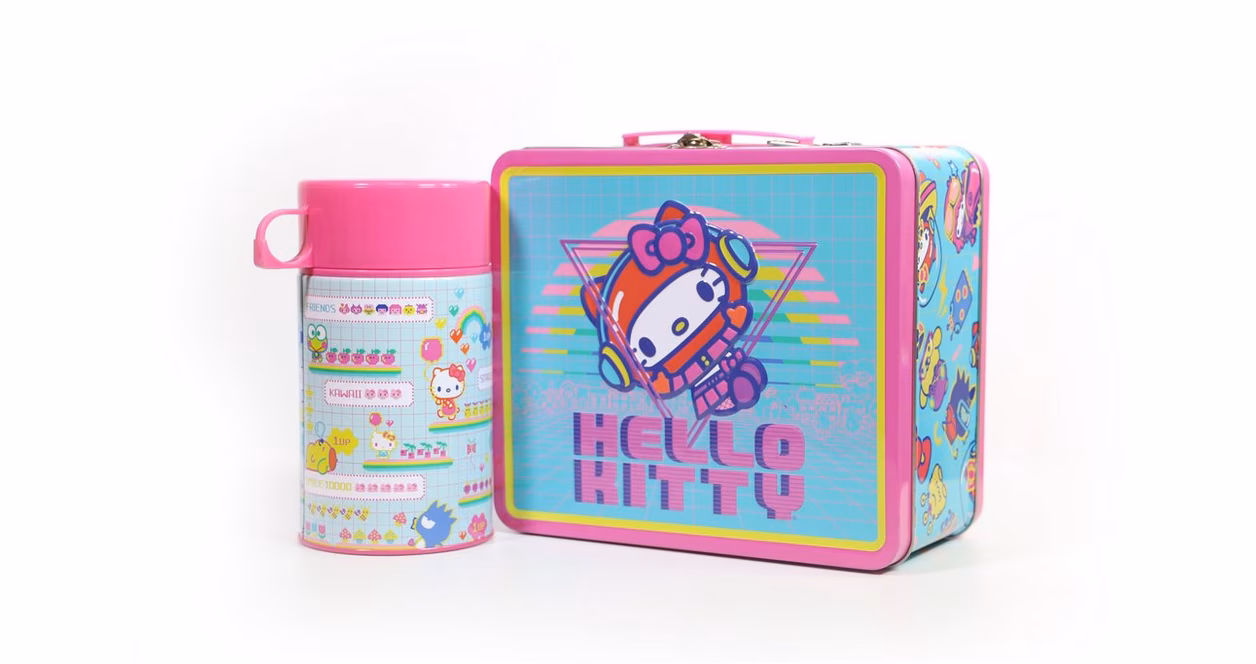 GameStop Hello Kitty Kawaii Arcade Lunch Box with Beverage Container