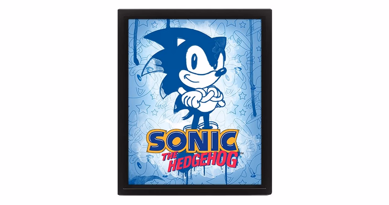 GameStop Sonic the Hedgehog - Spray Paint Blue 3D Lenticular