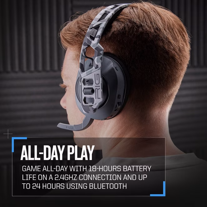 GameStop RIG 600 PRO HS Dual Wireless Gaming Headset with Bluetooth for PlayStation 4/5, Nintendo Switch and PC - Arctic Camo